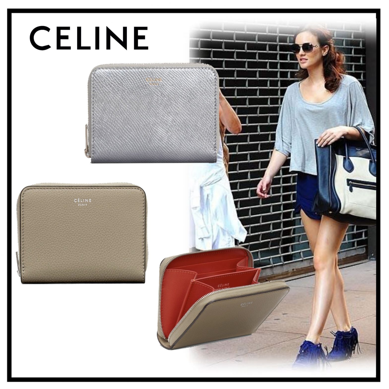 すぐにお届け☆関税送料込☆CELINE★ラウンドジップ ミニ財布